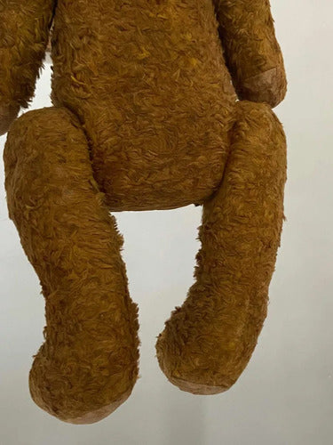 Urso De Pelúcia Antigo Decada De 20 Marrom Claro