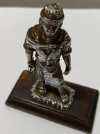 Escultura Antiga Gaucho Laçador Cor Prata