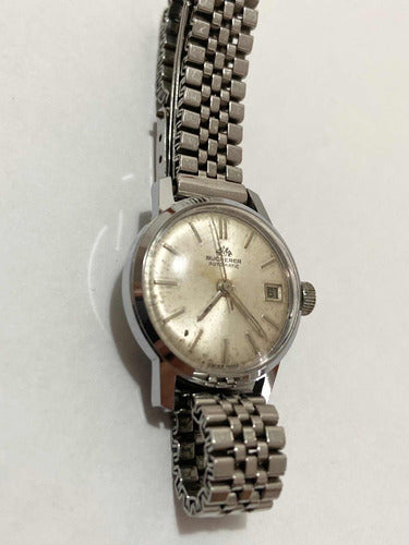Antigo Relógio Bucherer Automatic 17 Jewels Suiço Cor Prata