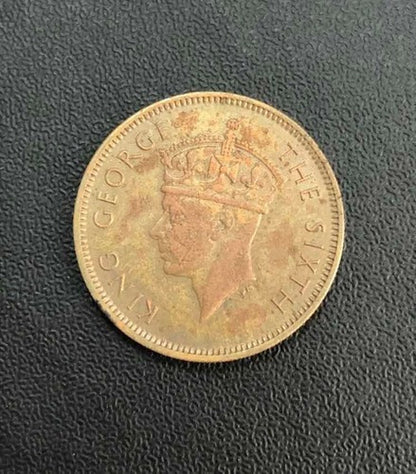 Moeda Antiga 1948 Hong Kong 10 Cents