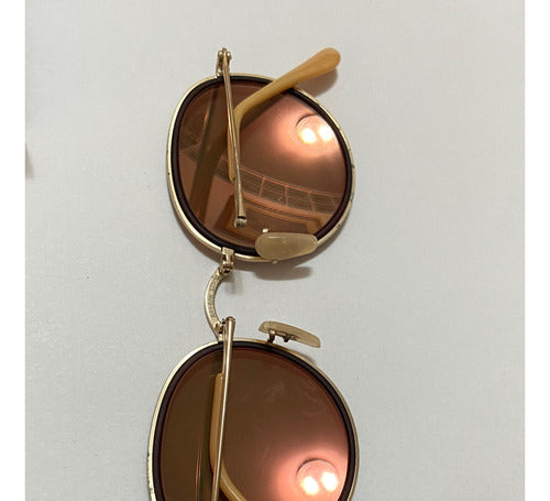 Oculos De Sol Rayban Round Redondo Lente Rose