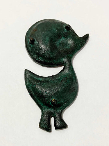 Escultura Antiga De Parede Pato
