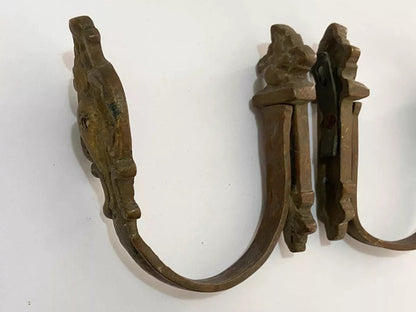 2 Suportes De Bronze Antigo Para Cortina - Lote 10