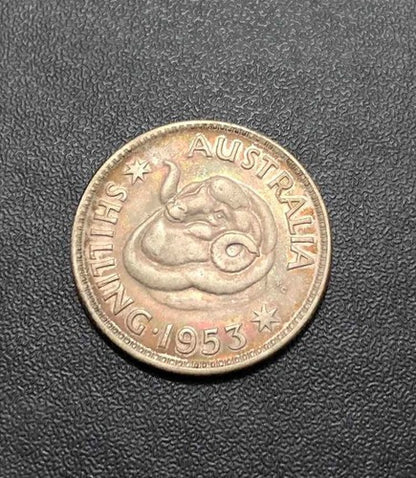 Moeda Antiga 1953 Australia 1 Shilling