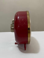 Despertador Antigo Sunclok Vermelho E Dourado No Estado