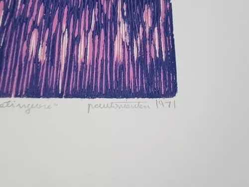 Quadro Gravura Paulo Menten 1971 - São Paulo Antigo - 6/10