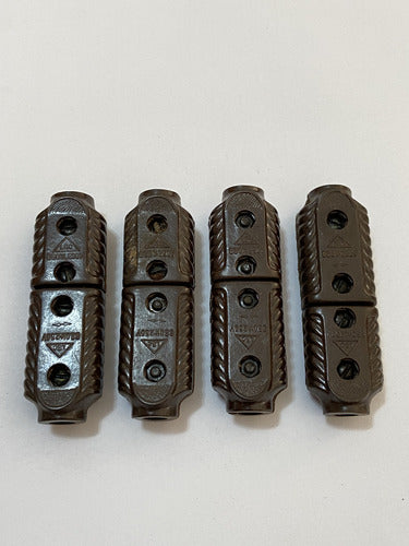 Tomada Plug Antigo Em Baquelite Macho E Fêmea Lote 4