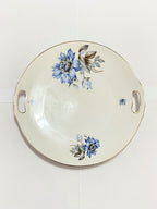 Prato Porcelana Maua Para Bolo Com Pintura Flores Antigo