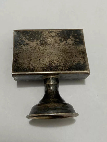 Porta Caixa Fósforo Antigo Prata Escrita Em Hebraico Shabat