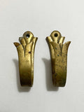 Suportes Antigos De Bronze Para Cortina - Lote 1