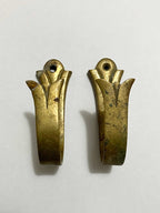 Suportes Antigos De Bronze Para Cortina - Lote 1