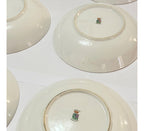 Lote 6 Antigos Pratos Porcelana Brennand Branco Com Dourado