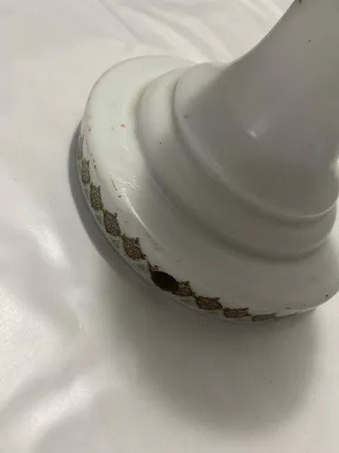 Luminária Antiga Opalina Pintada À Mão Paisagem