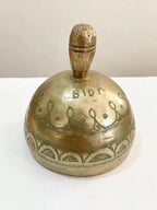 Antigo Sino Dourado De Metal Com Desenhos