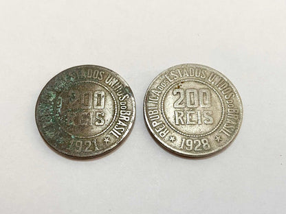 Antigas Moedas 200 Réis 1921 - 1928