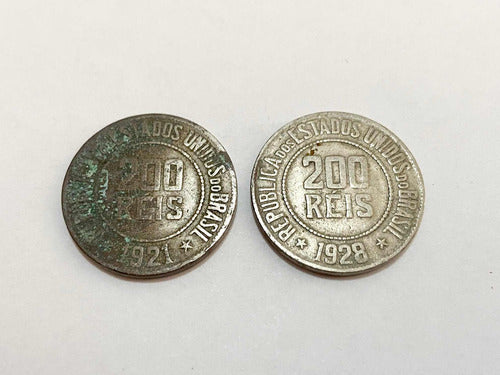 Antigas Moedas 200 Réis 1921 - 1928