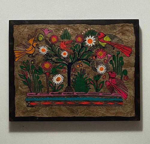 Quadros De Madeira Pintura Florida Flores - Arte Antiguidade