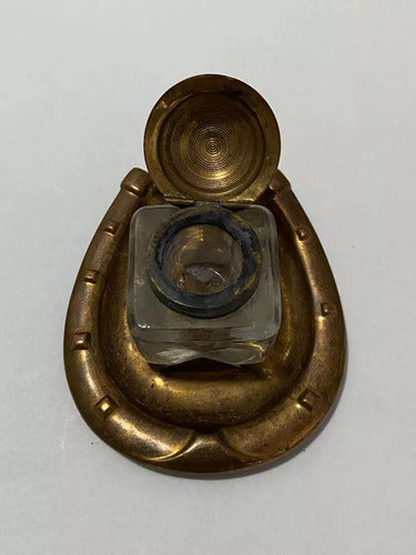 Tinteiro Antigo Cor Bronze