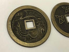Moedas Antigas China Feng Shui Dragão E Fênix Prosperidade