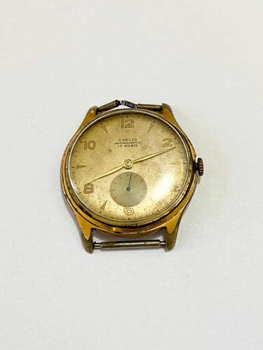 Relogio Antigo Exacto Antimagnetic 17 Rubis Dourado