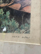 Quadro Antigo Gravura Paris Place Du Tertre - Ortiz Alfau