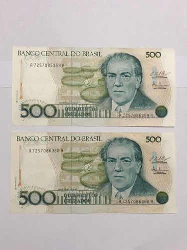 Cédulas Antigas Brasil 500 Cruzados