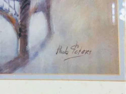 Quadro Antigo Paisagem Piano Violino Musical Assi Hub Peters