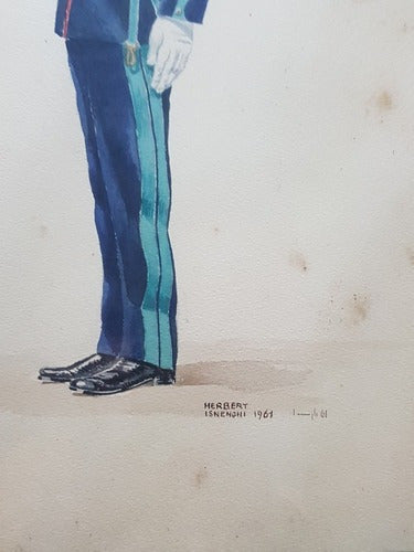 Quadro Antigo Soldado Herbert Isnenghi 1961