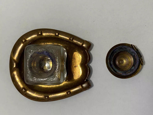 Tinteiro Antigo Cor Bronze