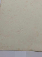 Quadro Gravura Antiga Assinada Figura Feminina Máscara