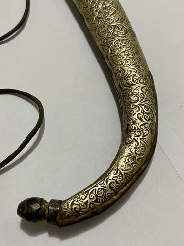 Punhal Antigo Árabe Jambiya Koummya 41cm C/ Bainha