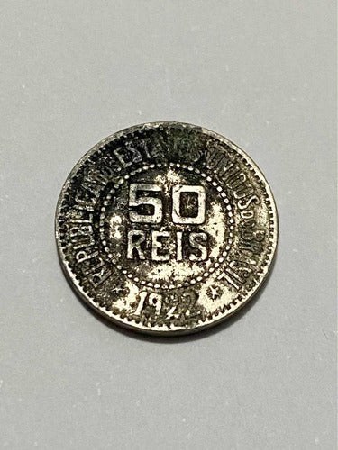 Antiga Moeda 50 Réis 1922