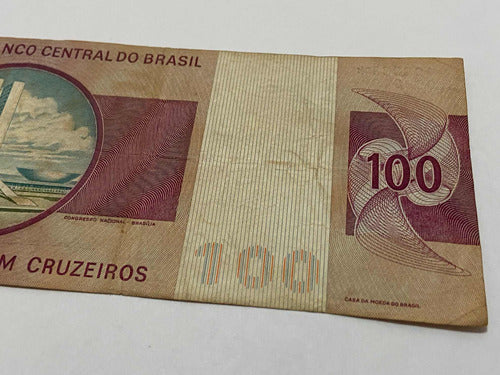 Cédula Antiga 100 Cruzeiros Brasil Com Asterisco