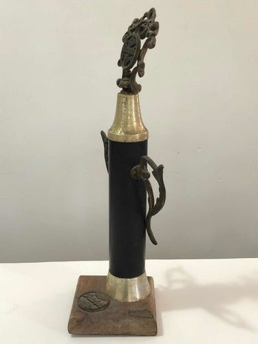 Troféu Antigo Futebol Campeão 32cm Metal Madeira