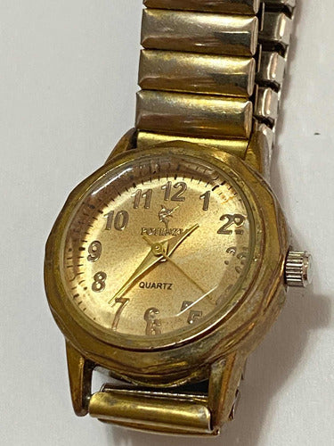 Relógio Antigo Potenzia Quartz Dourado