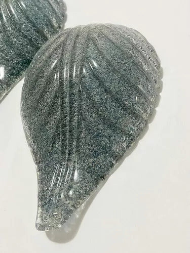 Pétalas De Cúpula Murano Azul Lustre (par) Antiga