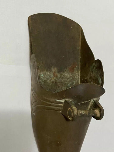 Antigo Vaso Para Flores Floreira De Parede Bronze