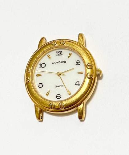 Relógio Antigo Mondaine Quartz Dourado