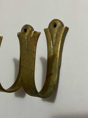 Suportes Antigos De Bronze Para Cortina - Lote 1