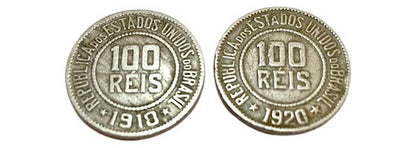 Antigas Moedas 100 Réis 1918 - 1920