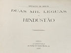 Livro Antigo 1906 Duas Mil Leguas No Hindustão De Hypacio De Brion