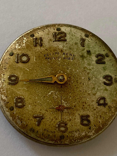 Peças Relógio Antigo Suiço Felipe Rene 17 Rubis Ancre