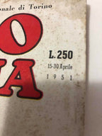 Revista Antiga De Automóveis Auto Italiana 1951