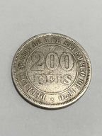 Antiga Moeda 200 Reis 76 Bem Conservada - Lote 5