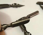 Caixa Com Penas Metálicas Antigas Para Caligrafia