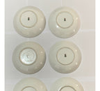 Lote 6 Antigos Pratos Porcelana Brennand Branco Com Dourado