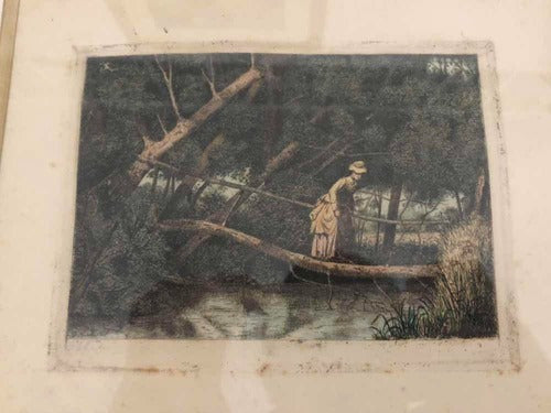 Quadro Antigo Gravura De 1870 Paul Montarlot