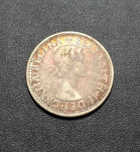 Moeda Antiga De Prata 1953 Australia 1 Shilling