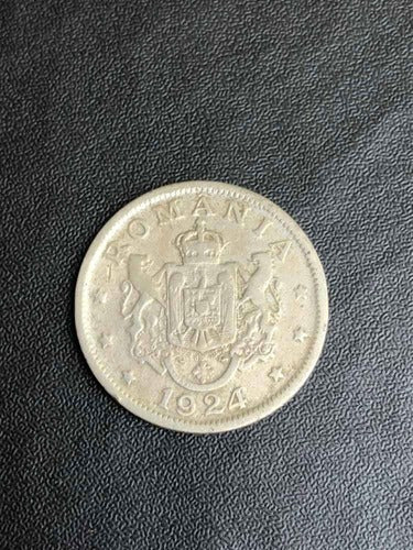 Moeda Antiga 1924 Romênia 2 Lei