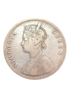 Antiga Moeda De Prata 1875 India 1 Rupia